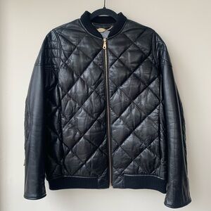 Mulberry Black Quilted Leather Bomber Jacket